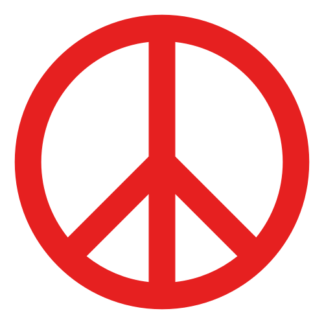 Peace Sign Decal (Red)